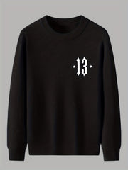 Men's Crew Neck Sweater Casual Warm Mid Stretch Knit Pullover for Fall Winter