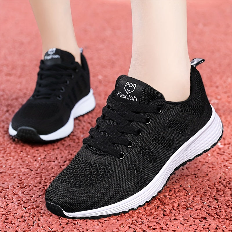 Women's Knit Weaving Running Shoes Non slip Outdoor Casual Sneakers