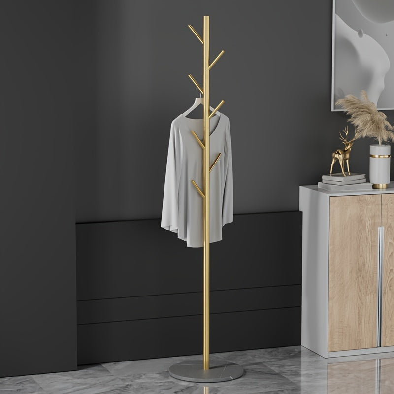 Heavy Duty Standing Coat Rack Modern Metal Coat Rack With Marble Pattern
