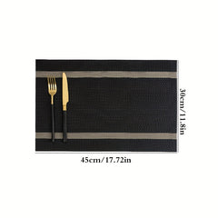 2pcs PVC Placemats Dining Table Mat Set Cup Wine Decor M