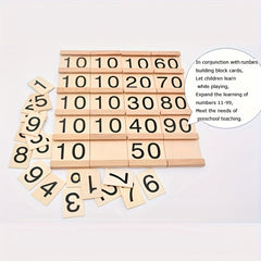 Numbers 1-99 Wooden Card Puzzle Toys