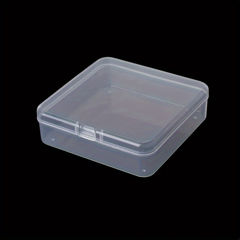 Mini Plastic Storage Box Square Jewelry Earplug Case Portable Container