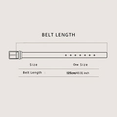 Men's Leather Litchi Pattern Automatic Buckle Belt