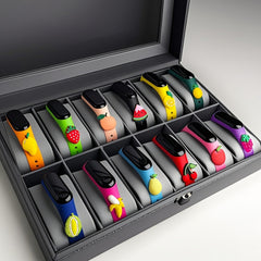 12pcs Fruit LED Touch Screen Sports Watch Colorful PVC Strap Lightweight