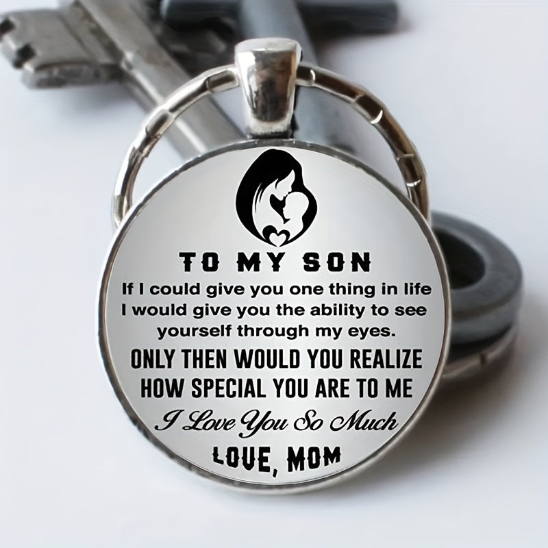 Mother child Keychain For Son Birthday Bag Purse Charm Accessories