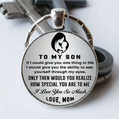 Mother child Keychain For Son Birthday Bag Purse Charm Accessories