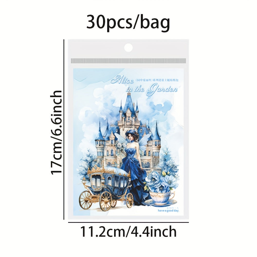30pcs Alice Alien Figure Sticker Bag Diy Scrapbook Cup Stickers Waterproof