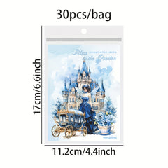 30pcs Alice Alien Figure Sticker Bag Diy Scrapbook Cup Stickers Waterproof