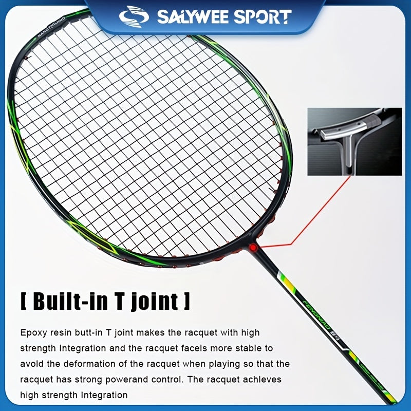 2pcs Carbon Fiber Badminton Rackets - Ultralight for Training