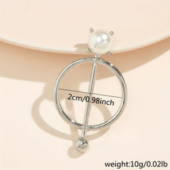 Pearl Decor Scarf Buckle Hijab Brooch Pin Shawl Ring Clip