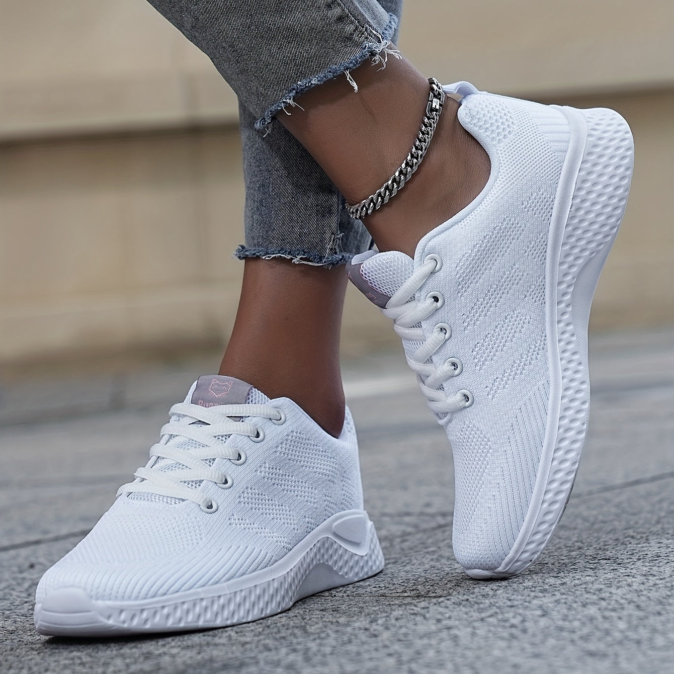 Mesh Sports Running Shoes Woven Breathable Sneakers Women's Footwear