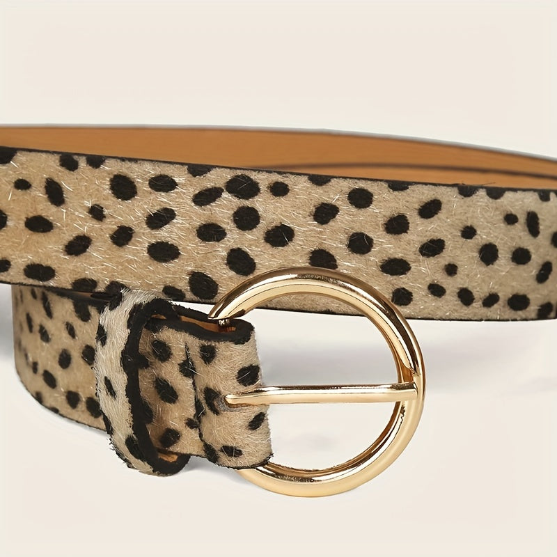  Wide Belt Light Leopard Print Vintage Coat Girdle