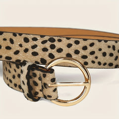  Wide Belt Light Leopard Print Vintage Coat Girdle
