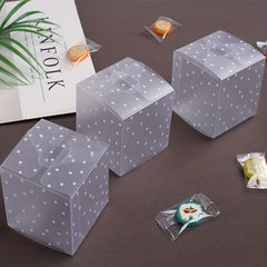 10pcs Semi Transparent PVC Frosted Dot Folding Packaging Box