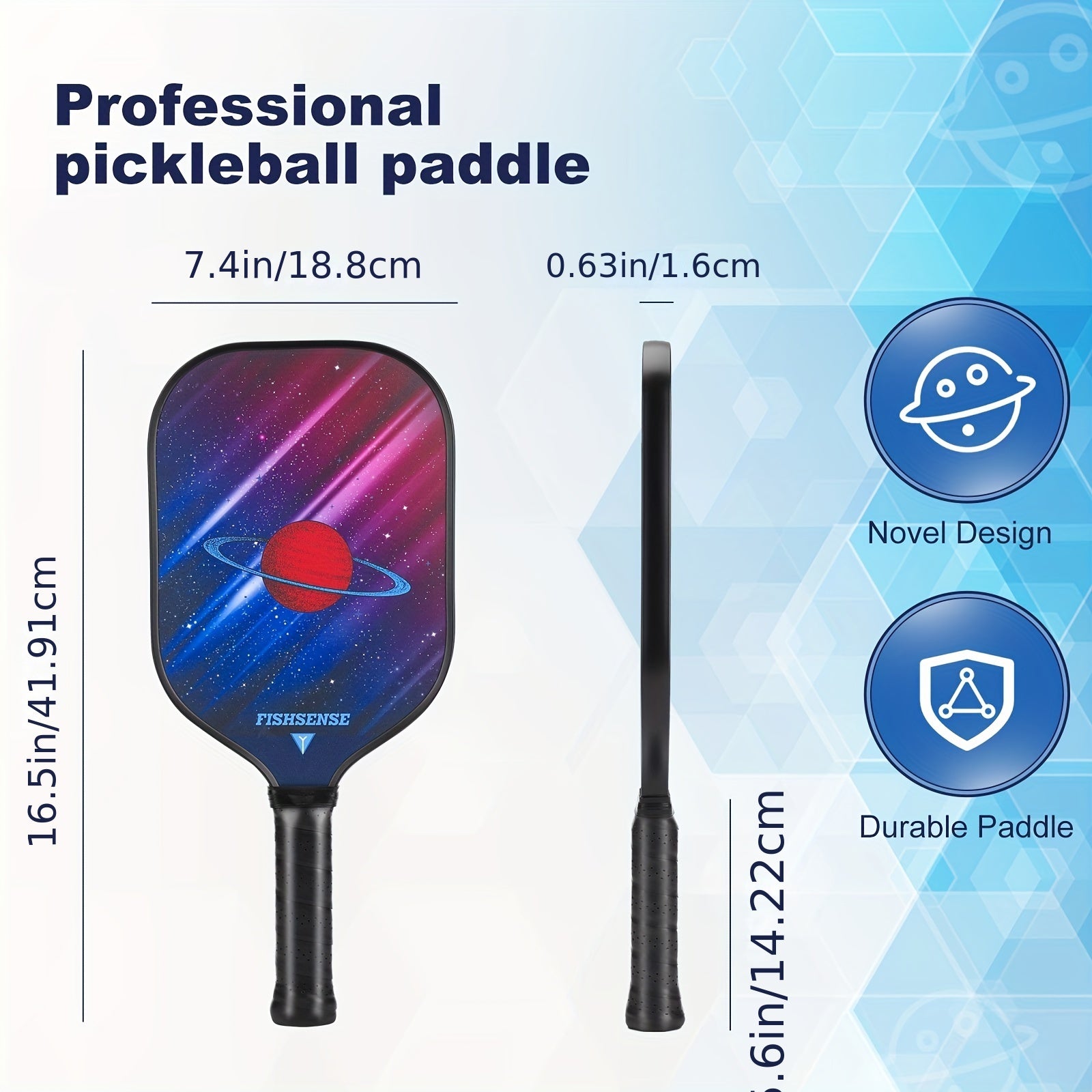 Carbon Fiberglass Pickleball Paddle Set - 2 Paddles, Balls, Grips, Storage