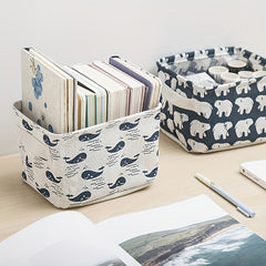 Cloth Storage Basket Makeup Storage Box Multifunctional Folding Sundries Storage