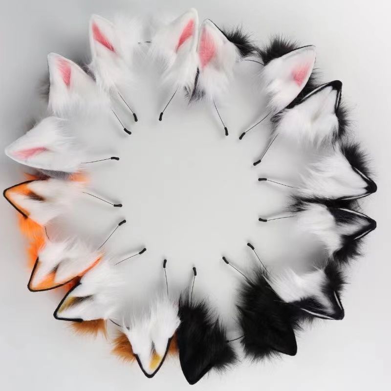 Whimsical Fox Ear Handle Plush Cosplay Prop