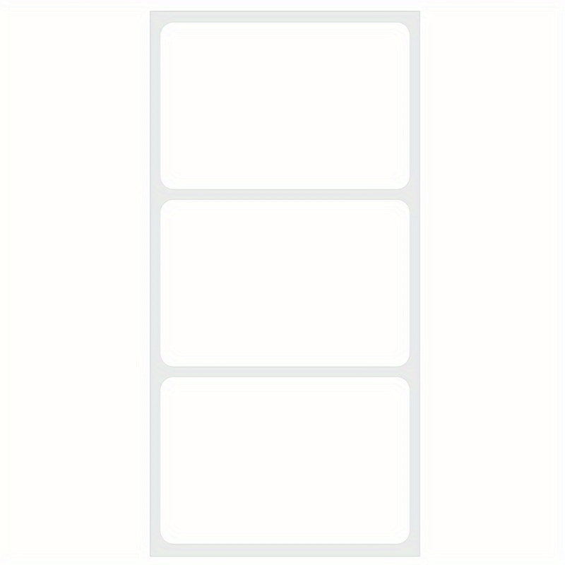 60 Sheets 76x51mm Blank Synthetic Paper Adhesive Labels Bag Packaging 3x2 Inch