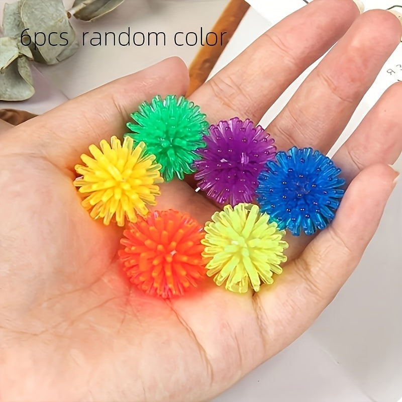 6pcs Spiky Ball Fidget Toy for Autism Sensory ADHD Anxiety Relief