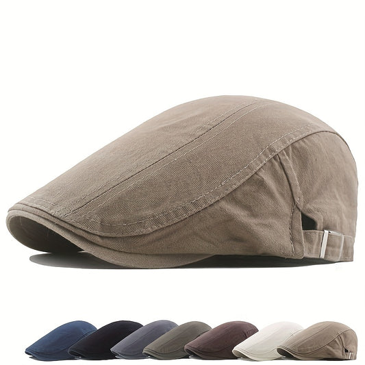 Newsboy Hat Flat Cap Adjustable Breathable Cabbie Ivy Driving Hat