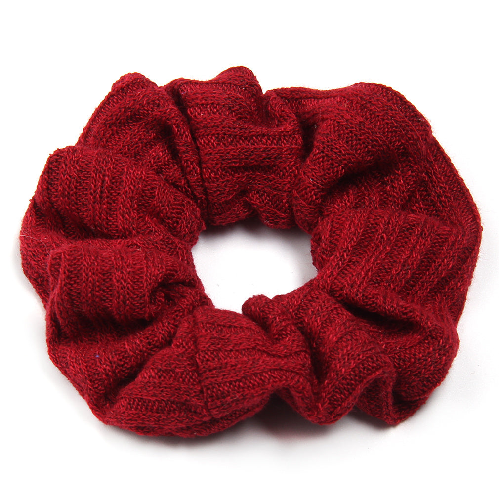 Knit Solid Elastic Scrunchie For Women Girls Sleep Soft Sc...