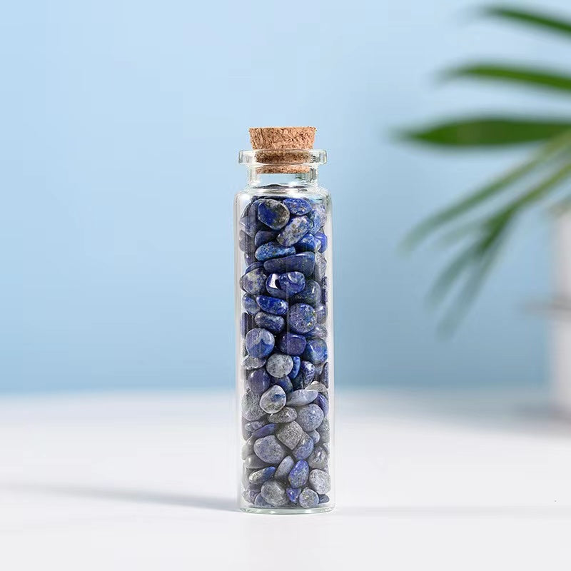 Natural Gemstone Ornament Crushed Stone Bottle