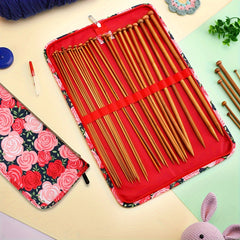 Waterproof Storage Bag for Crochet Needles and Yarn