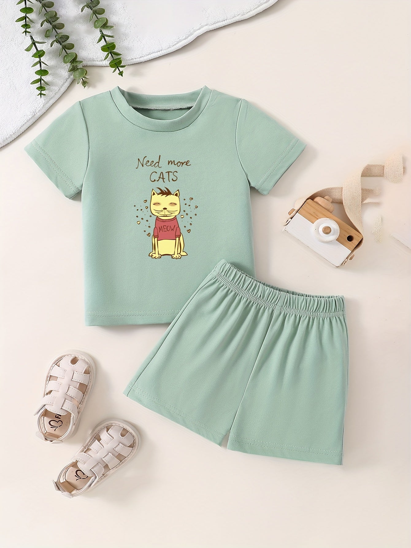 Toddler Kid Cartoon T-shirt & Shorts Set