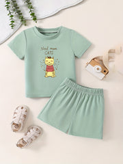 Toddler Kid Cartoon T-shirt & Shorts Set