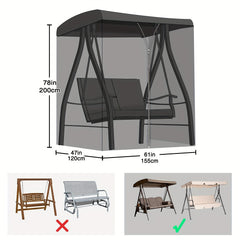 Waterproof Swing Mosquito Net with Zipper Durable Polyester Mesh