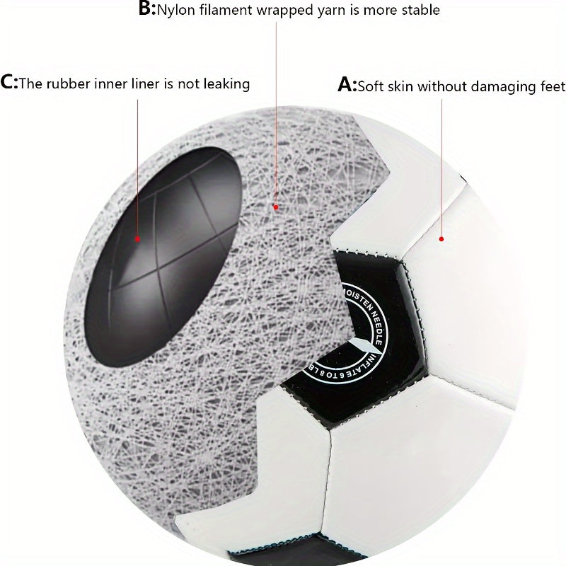 1pc PU Leather Soccer Ball To My Grandson With Pump