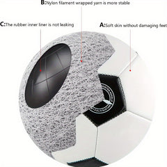 1pc PU Leather Soccer Ball To My Grandson With Pump