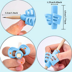 8 Pack Pencil Grips Ergonomic Soft Grip Pencil Holder