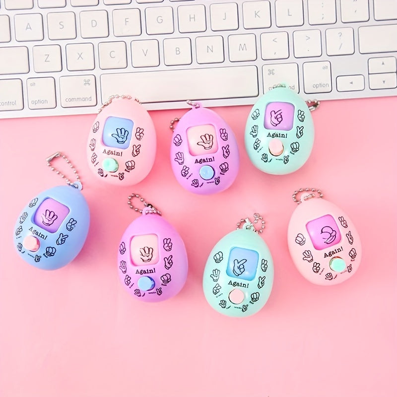 7pcs Guessing Egg Pendant Keychain Set for Decoration