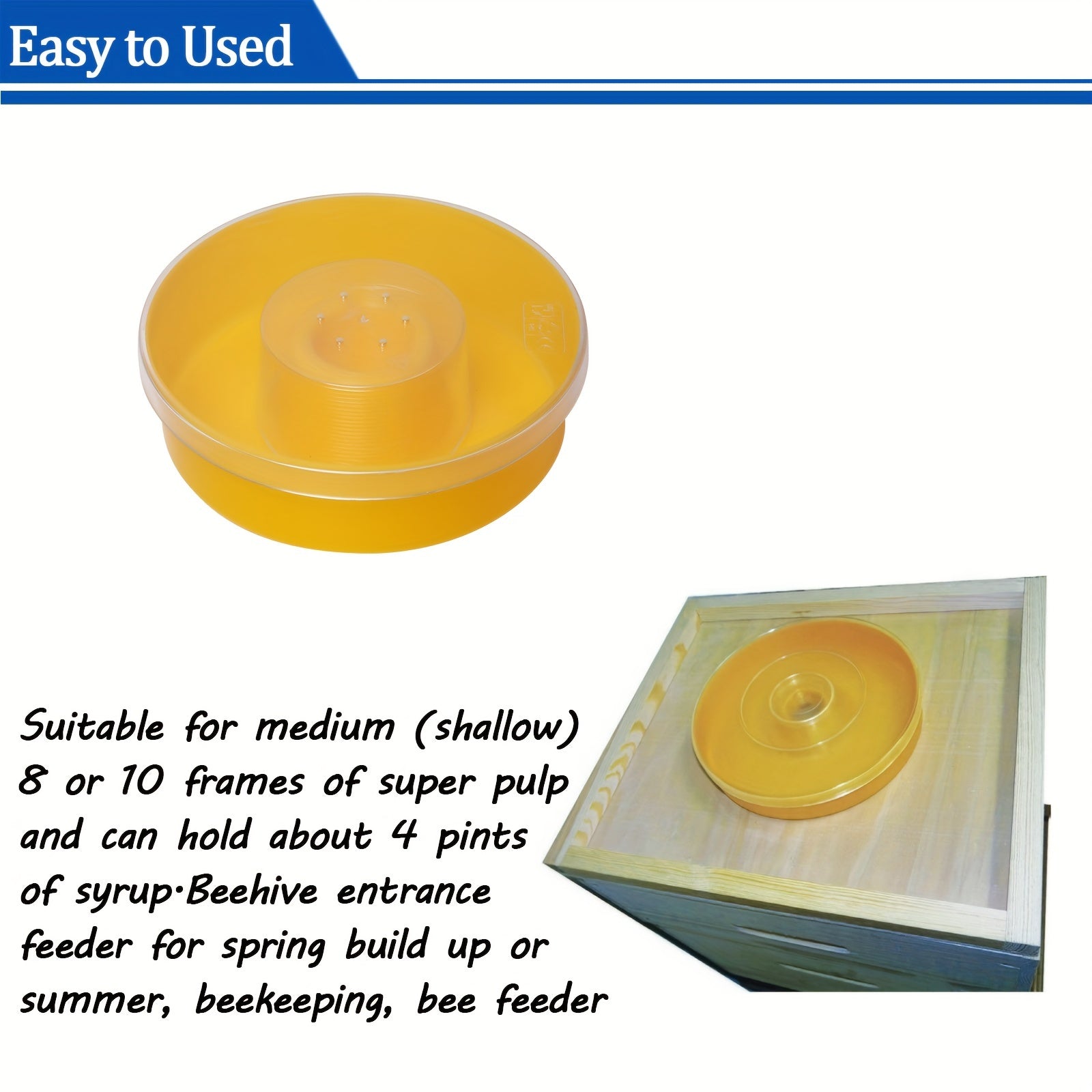 1pc Bee Water Feeders Round Beehive Top Bee Rapid Feeders