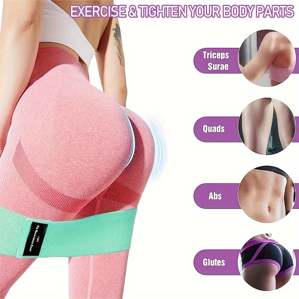 3pc Yoga Resistance Bands for Hip Lifting & Strength Train