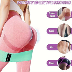 3pc Yoga Resistance Bands for Hip Lifting & Strength Train
