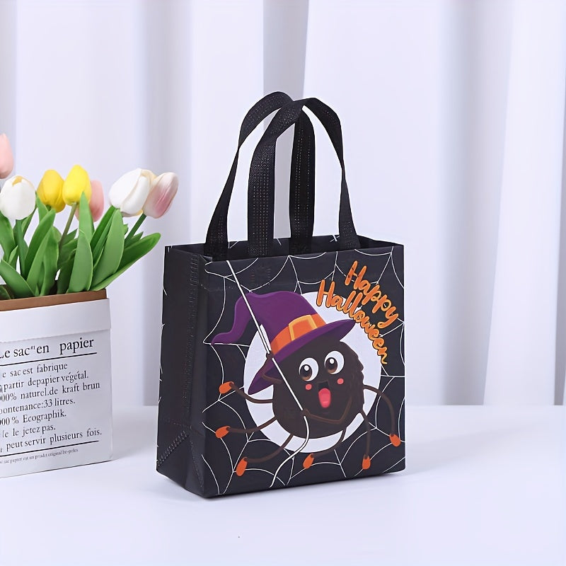 6pcs Mixed Halloween Gift Bags Non-Woven Shopping Bags Packaging Bags Tote Bags
