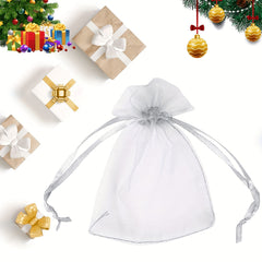 100pcs Solid Organza Gift Bag 7x9cm For Jewelry Candy
