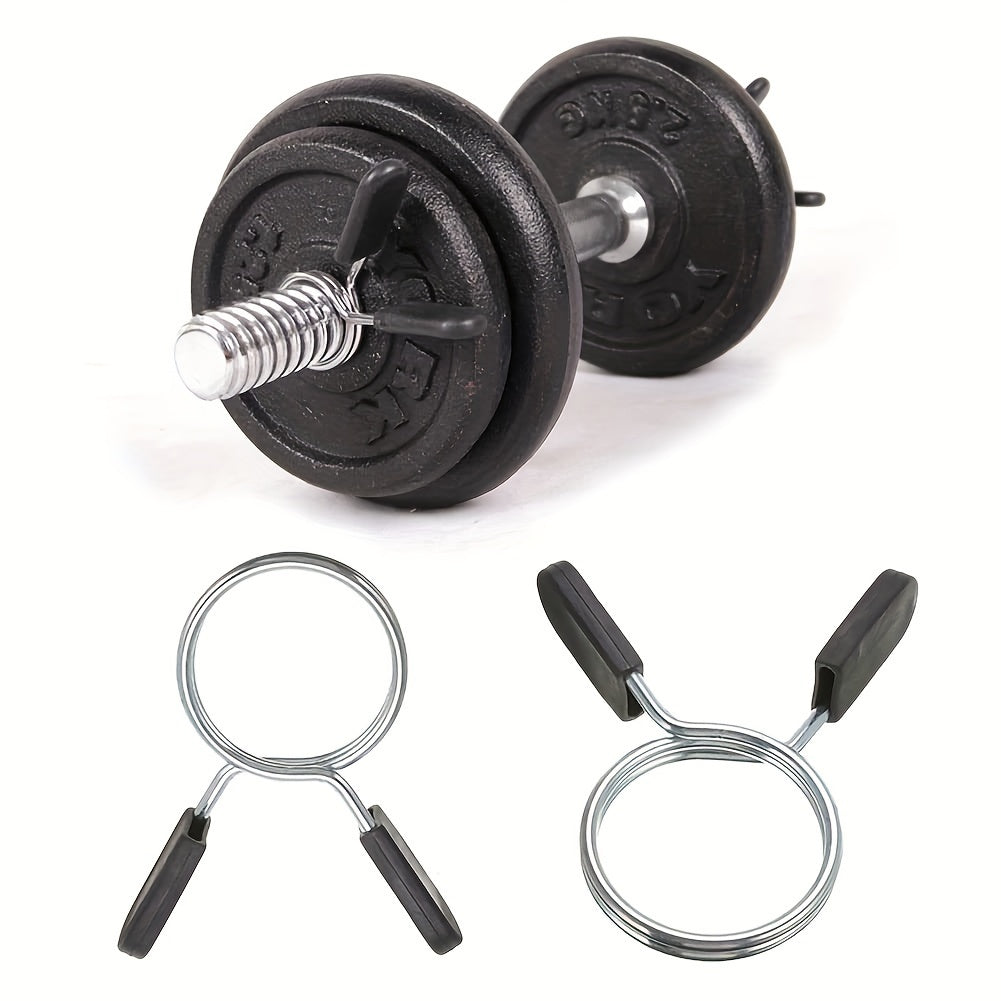 Barbell Clamps Spring Barbell Lock Dumbbell Bar Clip 2pcs