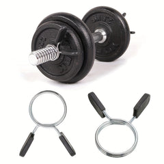 Barbell Clamps Spring Barbell Lock Dumbbell Bar Clip 2pcs