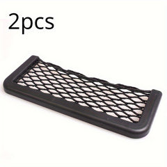 2pcs Universal Mesh Cargo Net Car Storage Net Wall Sticker Organizer Pouch Bag