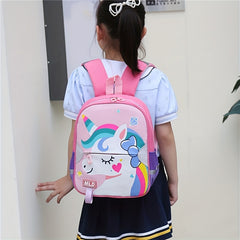 Kids Unicorn Printed Backpack Large Capacity Lightweight Casual Travel Bag
