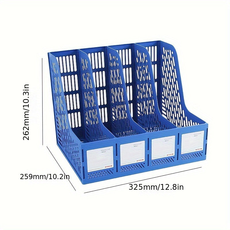 12pcs File Storage Rack Desktop File Holder For Home And Office