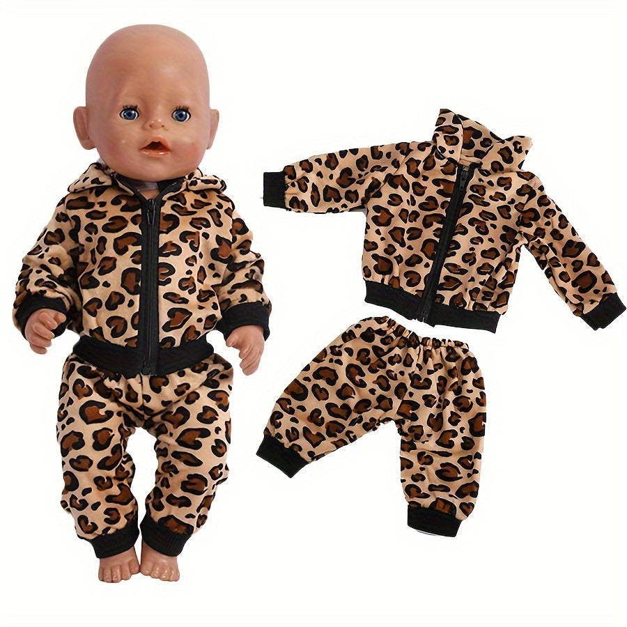 Leopard Print Doll Clothes for 17-18 Inch American Dolls