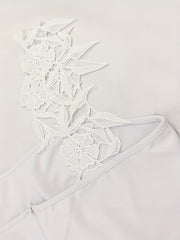  Lace Strap Stretch Cami Dress