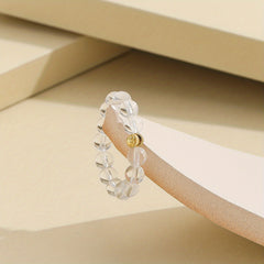 Natural Bead Ring 18k Plated Waterish Stacking Jewelry
