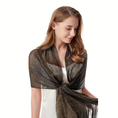 Thin Filigree Shawl Beach Towel for Prom Party