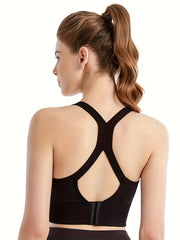 4pcs Wireless Sports Bras Shockproof Push Up Comfy & Breathable Women's Lingerie