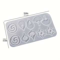 DIY Crystal Resin Mould Exotic Earrings Silicone Mold Hollow Pattern
